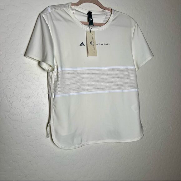 Stella McCartney X Adidas Run With It Loose Short Sleeve Mesh Top S - Picture 7 of 14